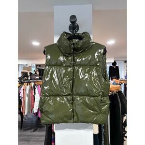 Deluc Marmi Shiny Puffer Army Green Size S